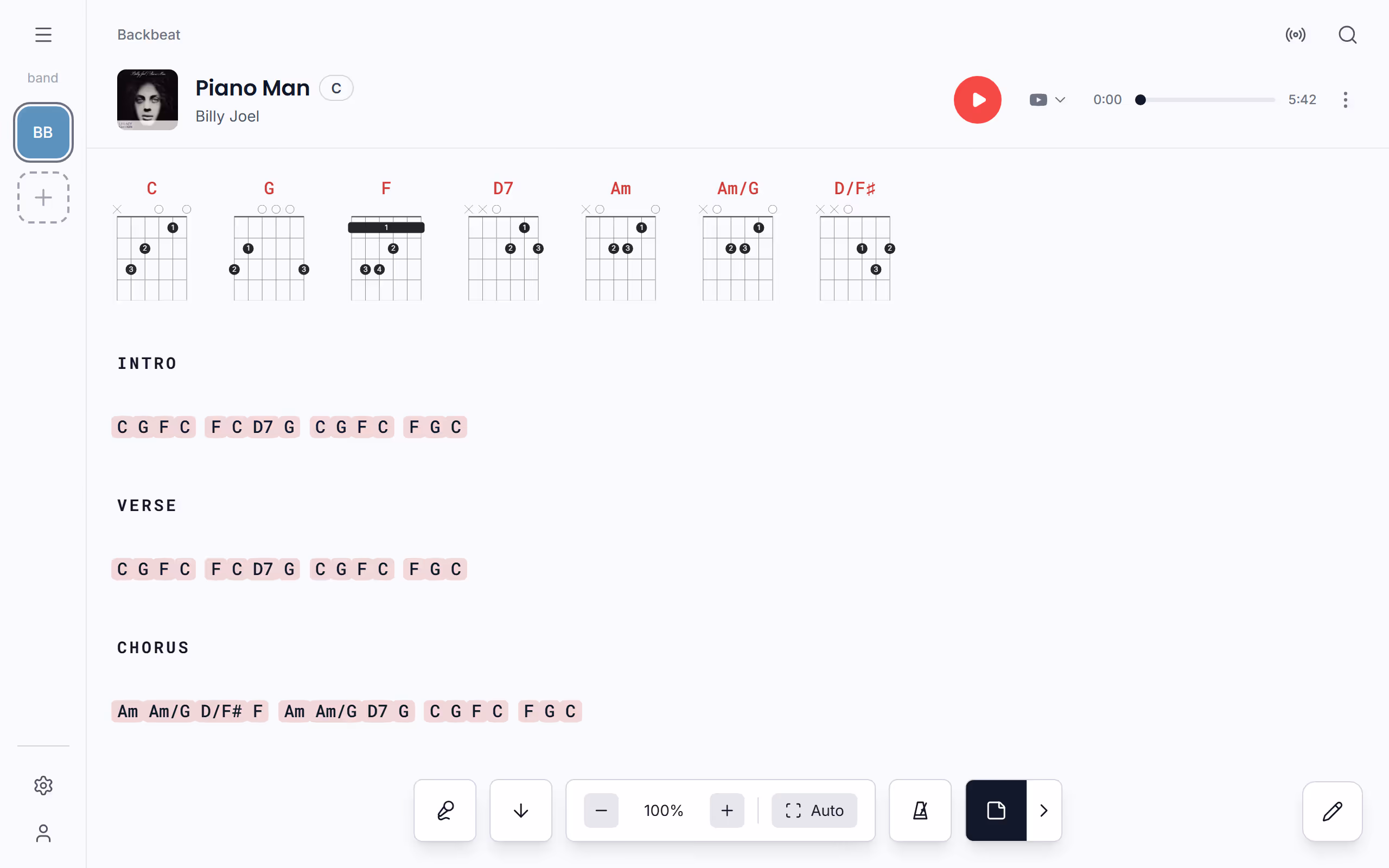 The microphone that starts Voice Scroll in the Stage Friend app on a computer