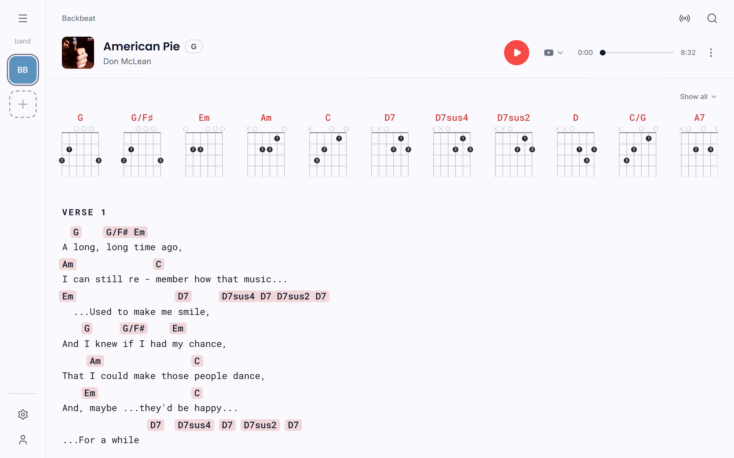 Open a setlist, step by step in the Stage Friend app on a computer